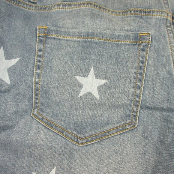 Lane Bryant womens medium distressed stars mid Boyfriend stretch shorts 12 EUC - Picture 8 of 8